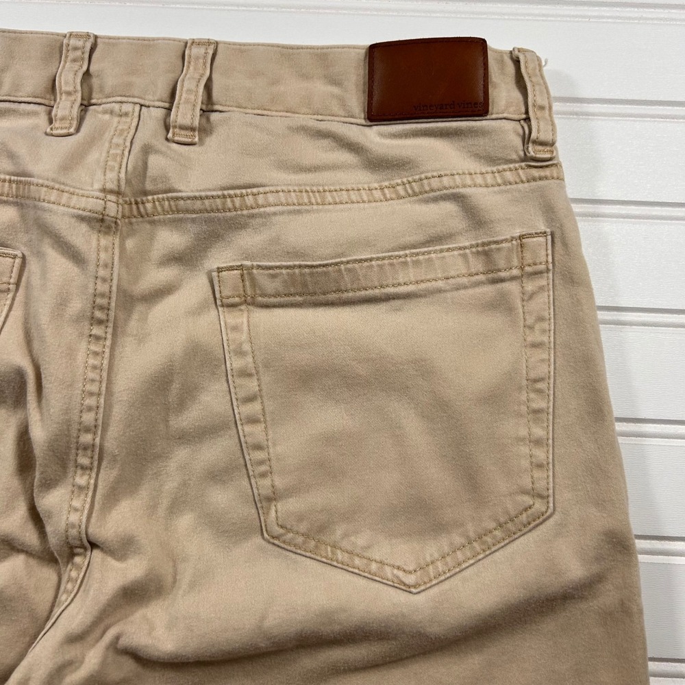 Vineyard Vines 5-Pocket Pants Mens 30x30 (FIT 30x28) Tan Khaki Chino Stretch - Picture 15 of 16